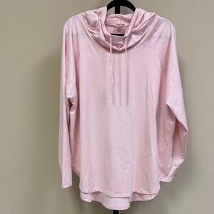 Soft Pink Women's Cowl Neck Hoodie